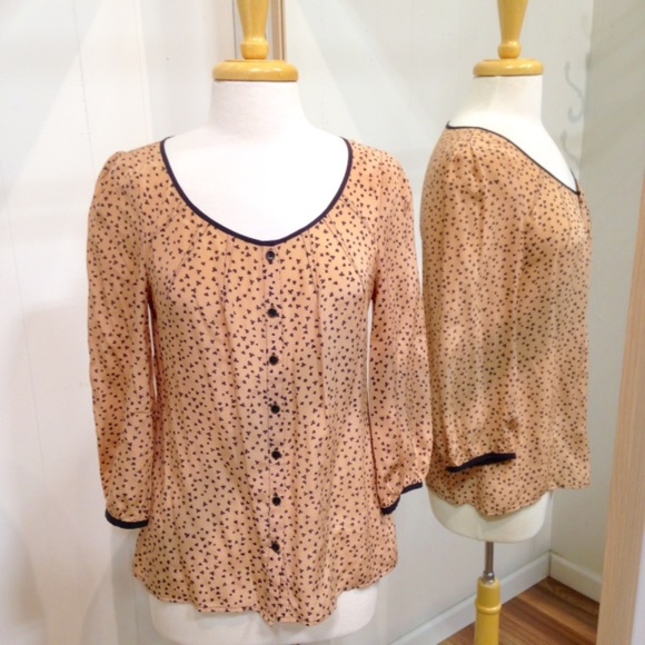 SOLD Anthropologie Odille Casino Nights Silk Top - Picture 3 of 8